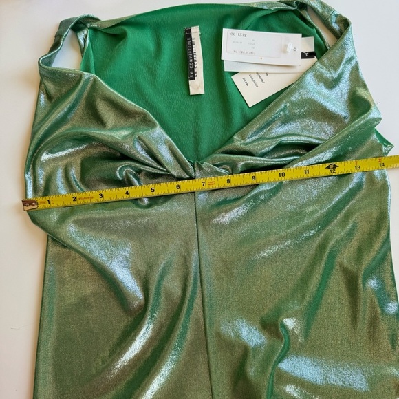 RN CONVERTIBLE Green Metallic Sleeveless Top Size S - Picture 7 of 9